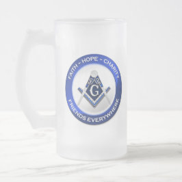 Masonic Frosted Mug フロストグラスビールジョッキ