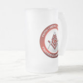 Masonic Frosted Mug Red フロストグラスビールジョッキ (正面右)