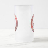 Masonic Frosted Mug Red フロストグラスビールジョッキ (中央)
