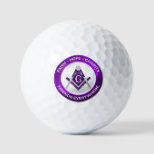 Masonic Golf Balls Purple ゴルフボール (正面)