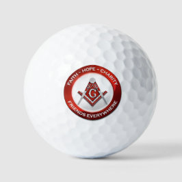 Masonic Golf Balls Red ゴルフボール