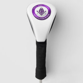 Masonic Golf Head Cover Purple ゴルフヘッドカバー