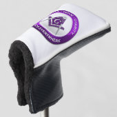 Masonic Golf Putter Cover Purple ゴルフヘッドカバー (3/4 正面)