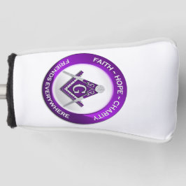 Masonic Golf Putter Cover Purple ゴルフヘッドカバー