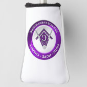 Masonic Golf Putter Cover Purple ゴルフヘッドカバー (回転90)