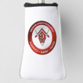 Masonic Golf Putter Cover Red ゴルフヘッドカバー (回転90)
