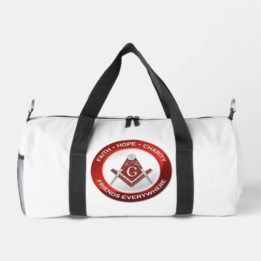 Masonic Gym Bag Red ダッフルバッグ (裏面)