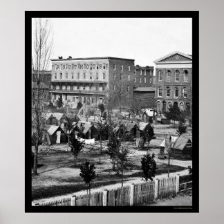 Masonic Hall on Decatur通りインアトランタ， GA 1864 ポスター