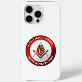Masonic iPhone Case Red iPhone 15 Pro Maxケース