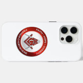 Masonic iPhone Case Red Case-Mate iPhoneケース (裏面 (横))