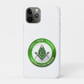 Masonic iPhone/iPad Case Green Case-Mate iPhoneケース (裏)