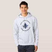 Masonic Men's Hoodie Blue パーカ (正面フル)