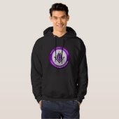 Masonic Men's Hoodie Purple パーカ (正面フル)