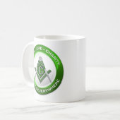 Masonic Mug Green コーヒーマグカップ (正面左)