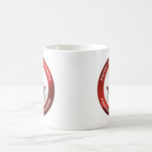 Masonic Mug - Red コーヒーマグカップ (中央)