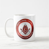 Masonic Mug - Red コーヒーマグカップ (左)