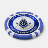 Masonic Piker Poker Chips Blue ポーカーチップ (シングル)