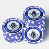 Masonic Piker Poker Chips Blue ポーカーチップ (積み重ね)