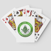 Masonic Playing Cards Green トランプ (裏面)