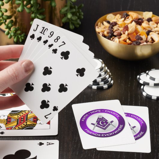 Masonic Playing Cards Purple トランプ (インサイチュ)