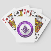 Masonic Playing Cards Purple トランプ (裏面)
