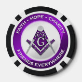 Masonic Poker Chip Purple ポーカーチップ (裏面)