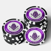 Masonic Poker Chip Purple ポーカーチップ (積み重ね)