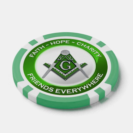 Masonic Poker Chips Green ポーカーチップ (シングル)