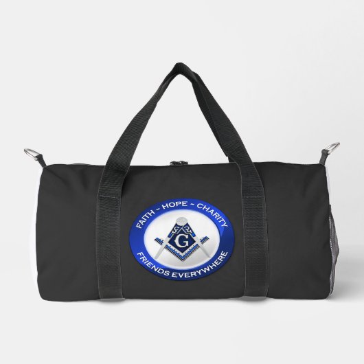 Masonic Print Gym Bag ダッフルバッグ (正面)