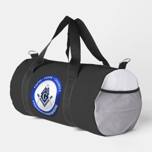 Masonic Print Gym Bag ダッフルバッグ (右コーナー)