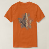 Masonic Square and Compass with EEUU Flag Tシャツ (デザイン正面)