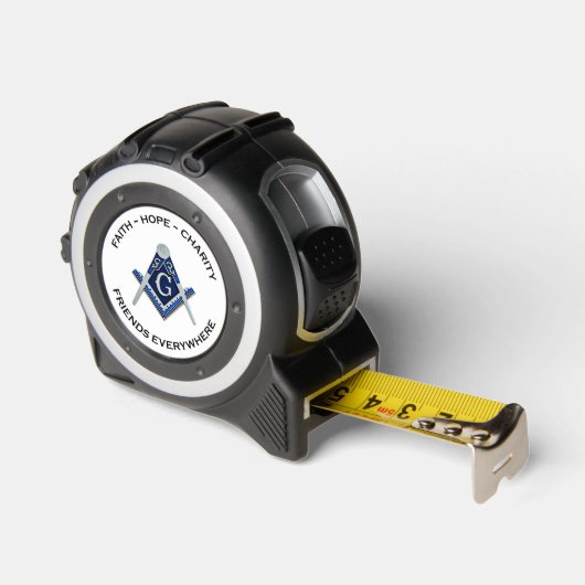 Masonic Tape Measure Blue メジャー (傾斜)