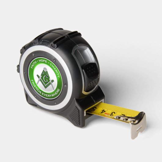 Masonic Tape Measure Green メジャー (傾斜)
