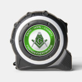 Masonic Tape Measure Green メジャー (正面)