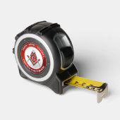 Masonic Tape Measure Red メジャー (傾斜)