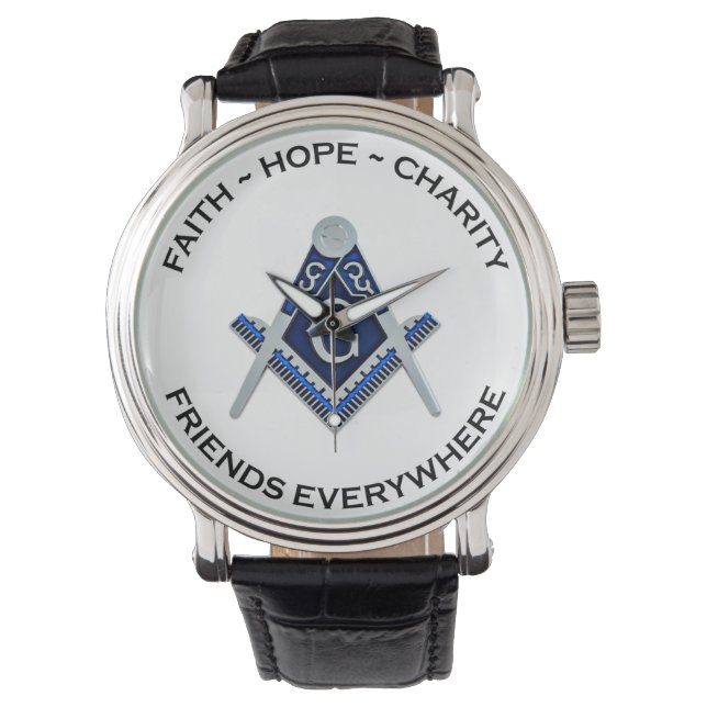 Masonic Watch Blue 腕時計 (正面)