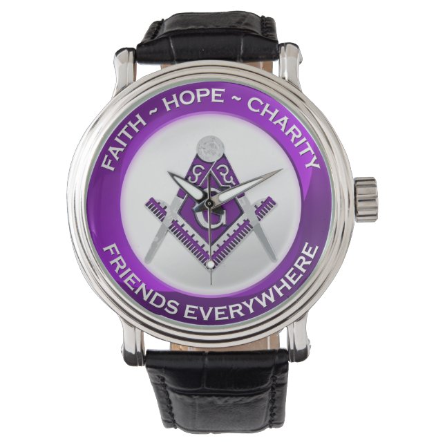 Masonic Watch Purple 腕時計 (正面)