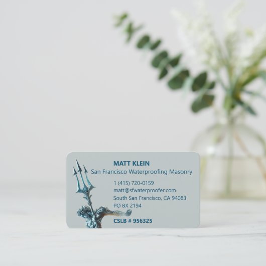 Masonry クール Companyのロパーソナライズされたゴ/QRコード/URL 名刺 (スタンド正面)