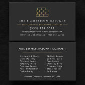 Masonry Brick Mason Contractor Company 名刺