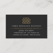 Masonry Brick Mason Contractor Company 名刺 (正面)