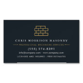 Masonry Bricklayer Brick Company マグネット名刺 (正面)
