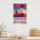 Maspalomas Vintage Wall Art Retro Travel Poster ポスター (キッチン)