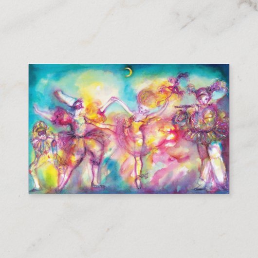 MASQUERADEダンスミュージック、シアターアーティスト、パープル 名刺 (裏面)