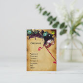 MASQUERADEパーティーパーチメントdamask gem 名刺 (スタンド正面)