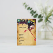 MASQUERADEパーティーパーチメントdamask gem 名刺 (スタンド正面)