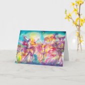 MASQUERADEパーティー,マルディグラスマスク,ダンス,音楽 カード (黄色い花)