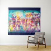 MASQUERADEパーティー，マルディグラスマスク，ダンス，音楽 タペストリー (インサイチュ(横))