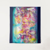 MASQUERADEパーティー，マルディグラスマスク，ダンス，音楽 タペストリー (正面)