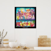 MASQUERADEパーティー，マルディグラスマスク，ダンス，音楽 ポスター (キッチン)