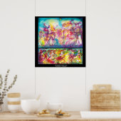 MASQUERADEパーティー,マルディグラスマスク,ダンス,音楽 ポスター (キッチン)